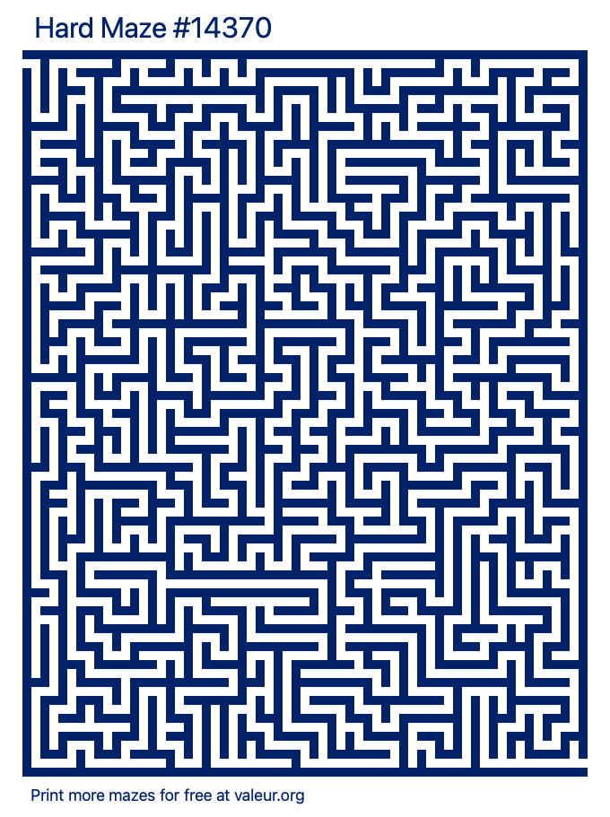 Free Printable Hard Maze number 14370