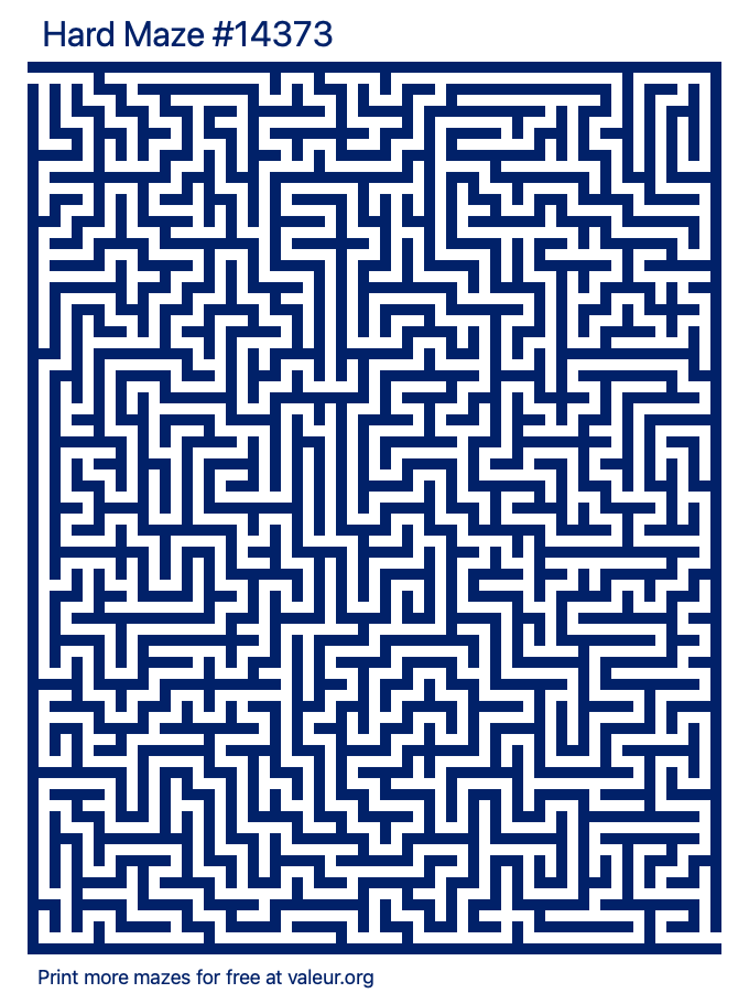 Free Printable Hard Maze number 14373