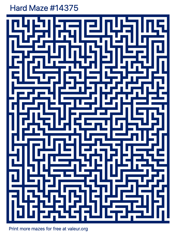 Free Printable Hard Maze number 14375