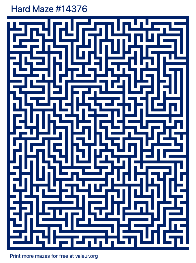 Free Printable Hard Maze number 14376
