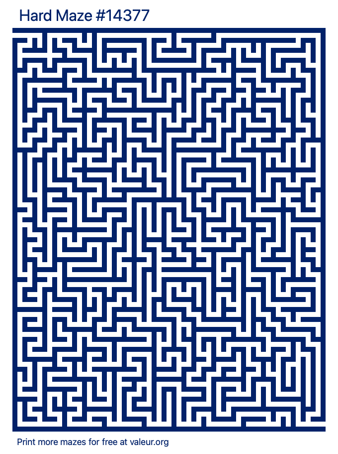 Free Printable Hard Maze number 14377