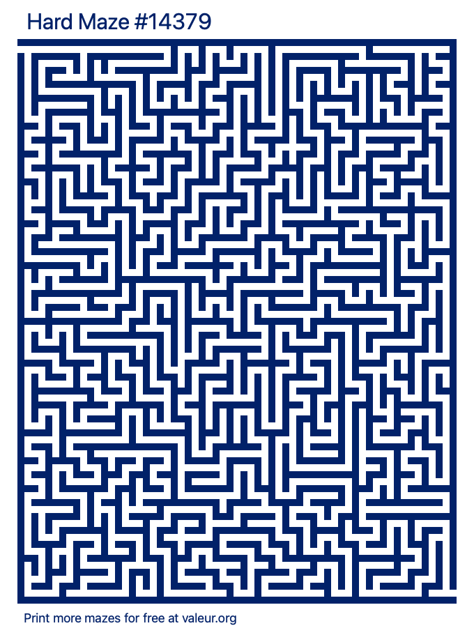 Free Printable Hard Maze number 14379