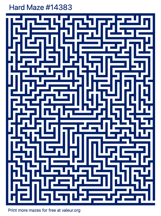 Free Printable Hard Maze number 14383