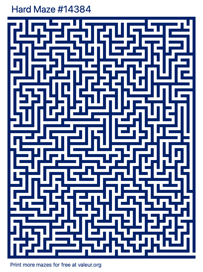 Free Printable Hard Maze number 14384