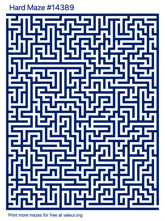 Free Printable Hard Maze number 14389