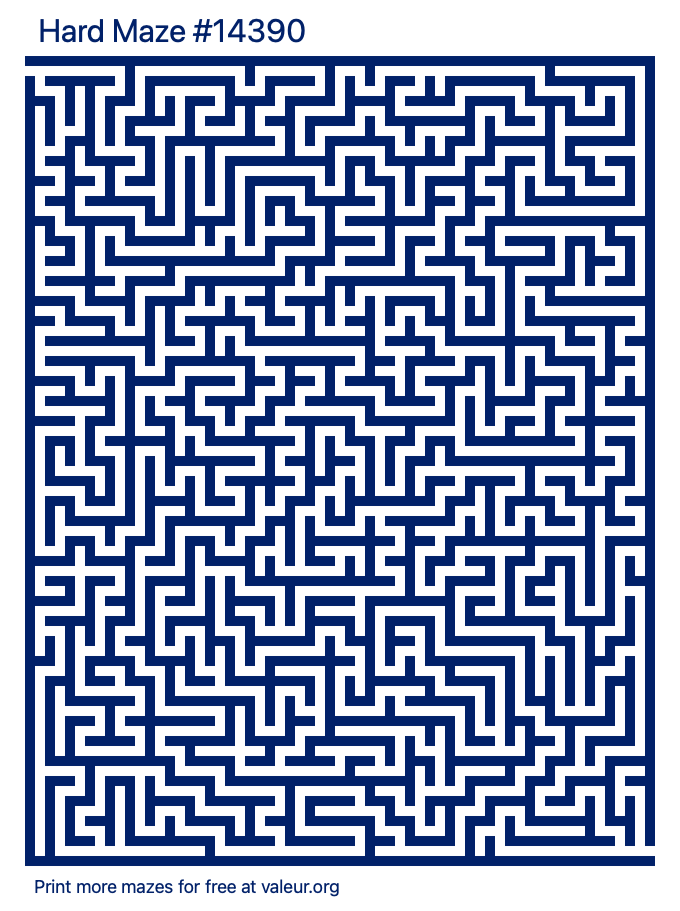 Free Printable Hard Maze number 14390