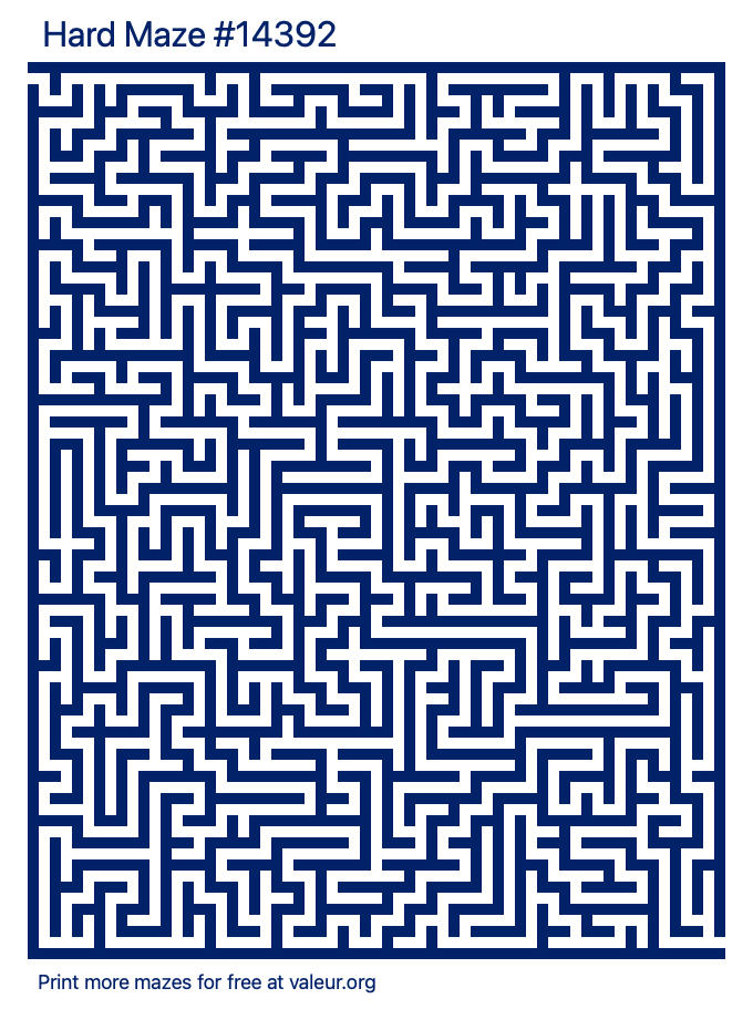 Free Printable Hard Maze number 14392