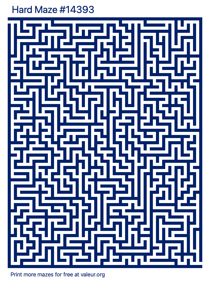 Free Printable Hard Maze number 14393