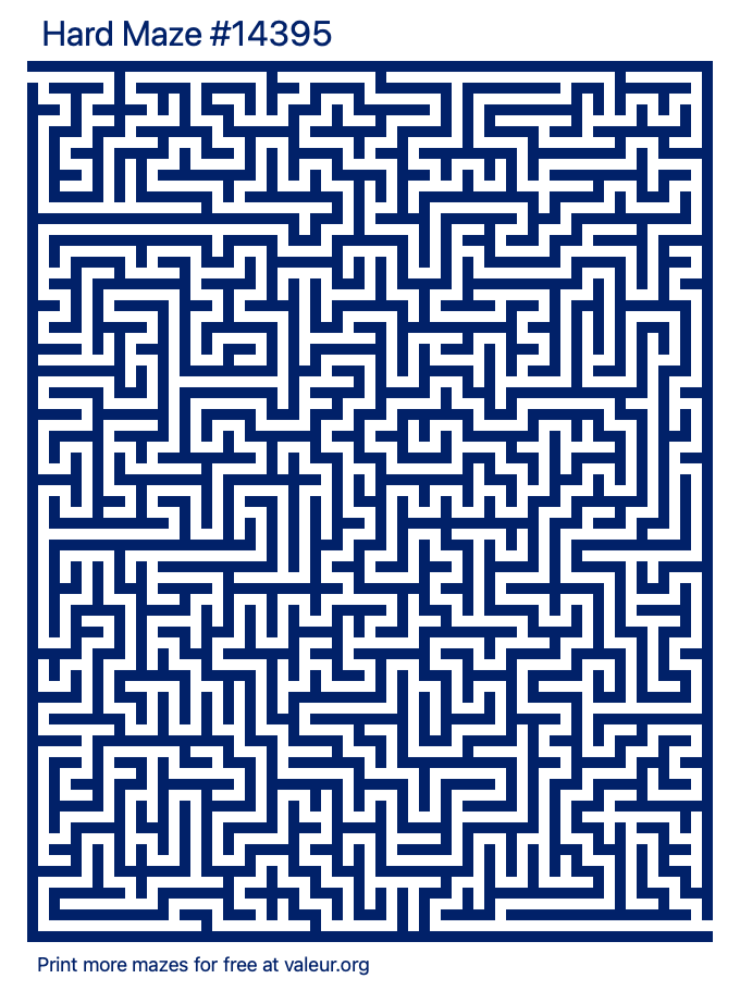 Free Printable Hard Maze number 14395