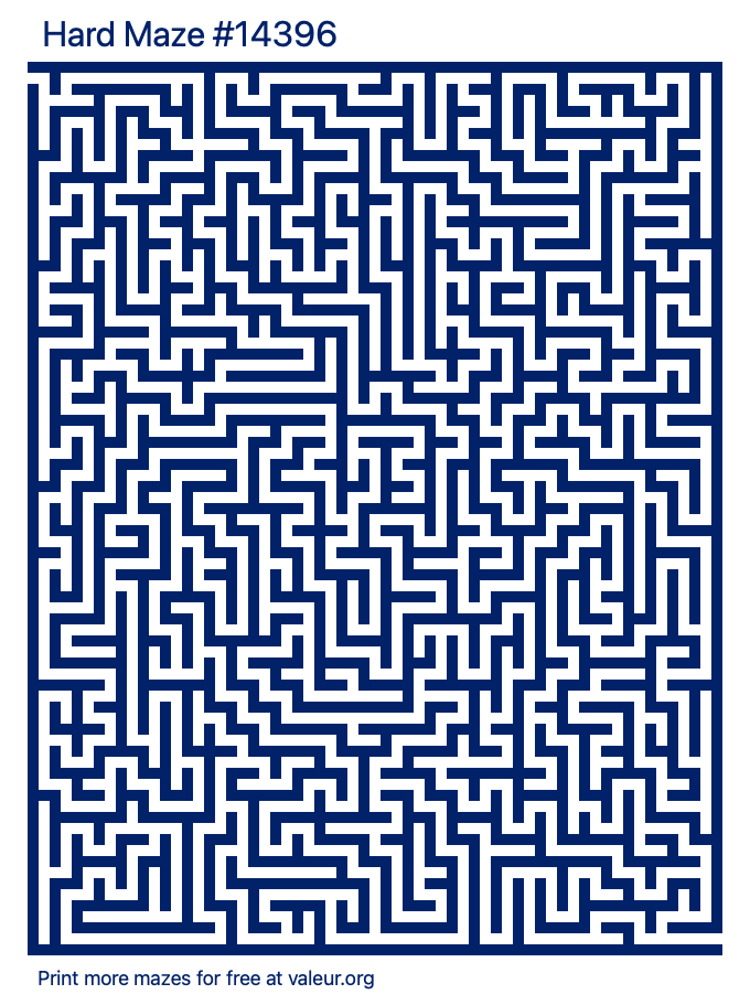 Free Printable Hard Maze number 14396