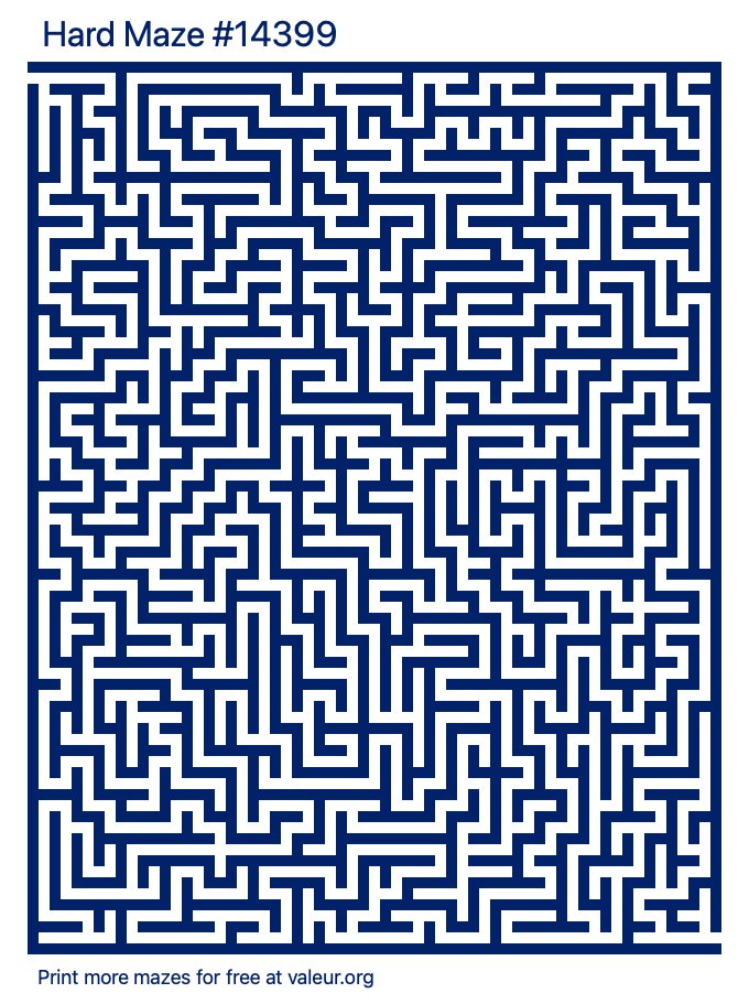 Free Printable Hard Maze number 14399