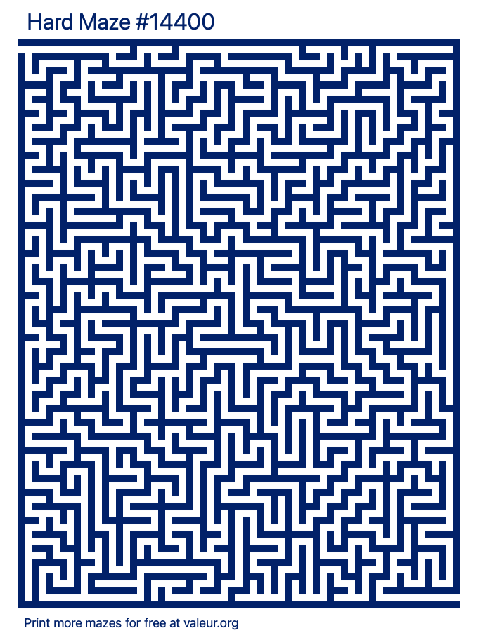 Free Printable Hard Maze number 14400