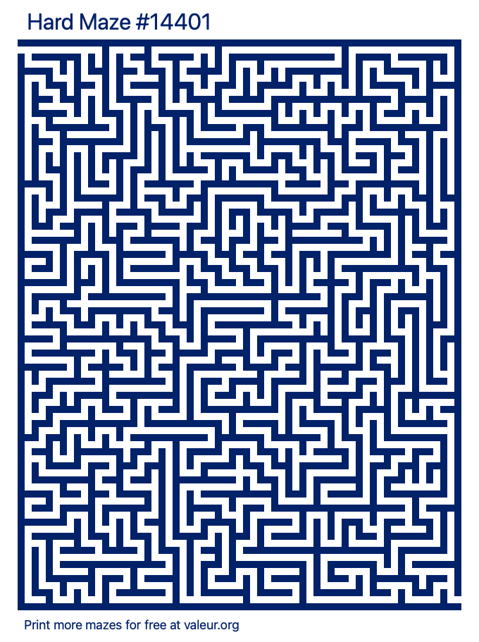 Free Printable Hard Maze number 14401