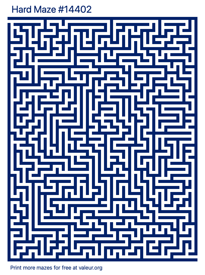 Free Printable Hard Maze number 14402