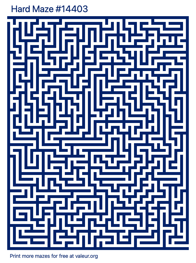 Free Printable Hard Maze number 14403