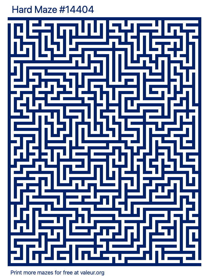 Free Printable Hard Maze number 14404