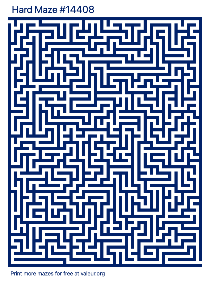 Free Printable Hard Maze number 14408