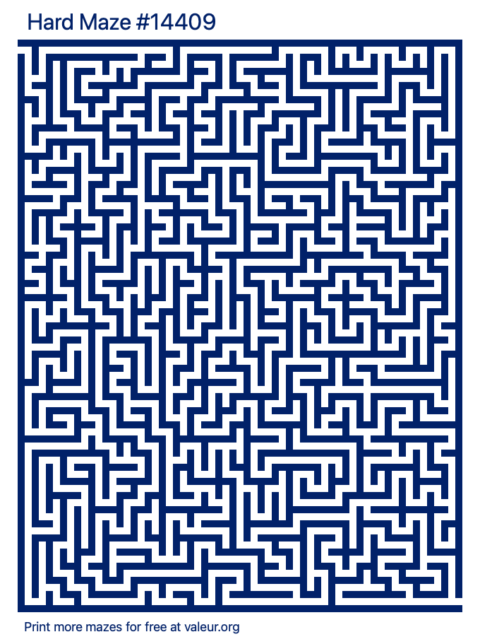 Free Printable Hard Maze number 14409