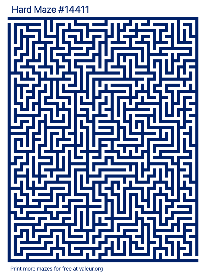 Free Printable Hard Maze number 14411