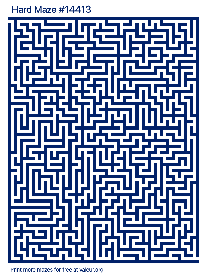 Free Printable Hard Maze number 14413