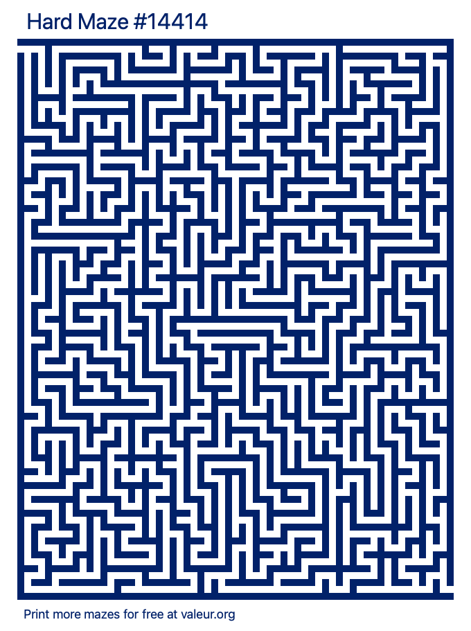 Free Printable Hard Maze number 14414