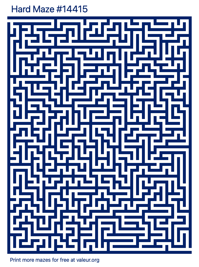 Free Printable Hard Maze number 14415