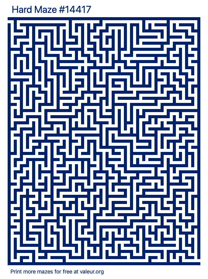 Free Printable Hard Maze number 14417