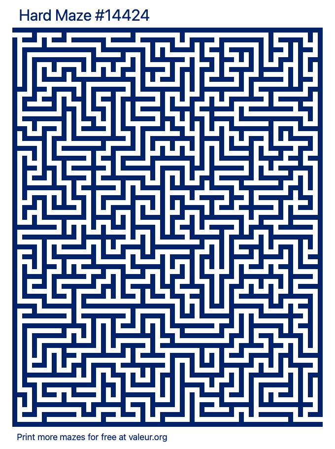 Free Printable Hard Maze number 14424