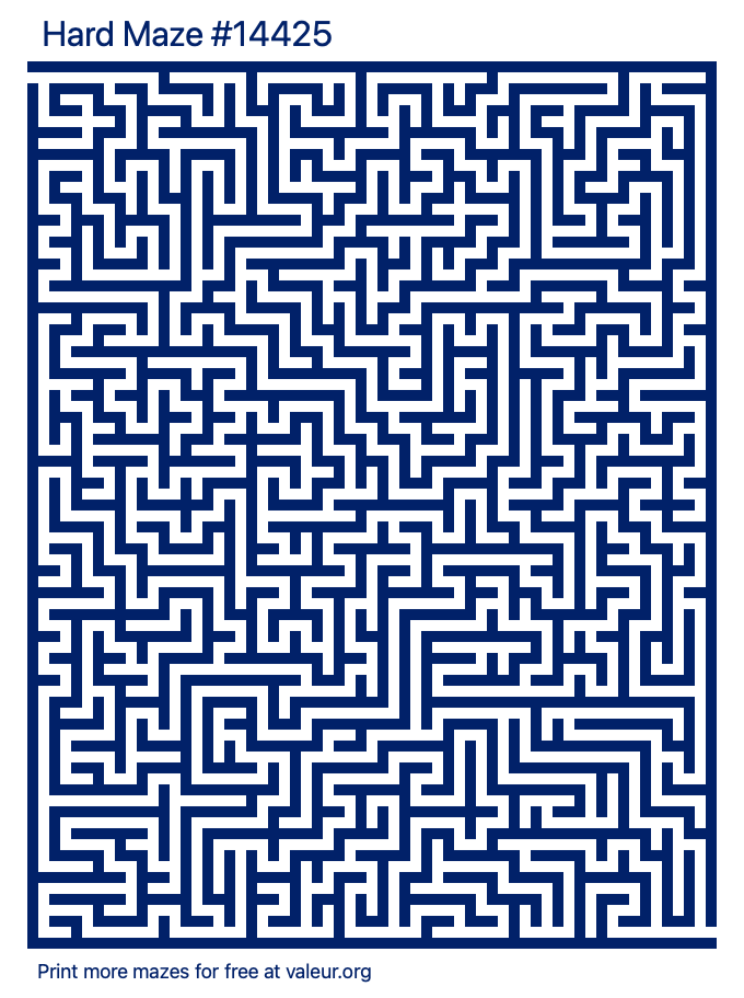 Free Printable Hard Maze number 14425