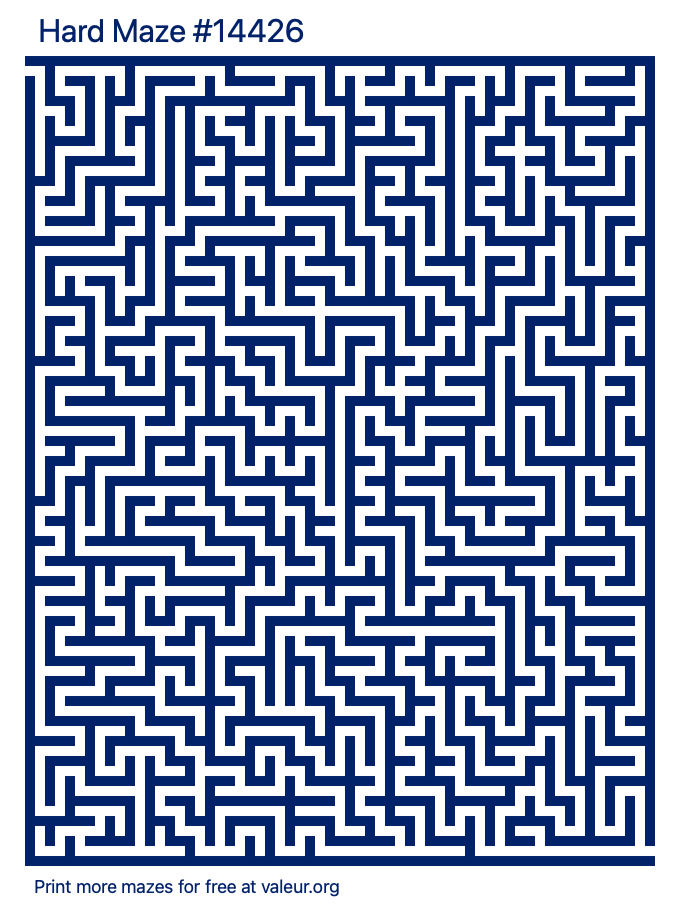 Free Printable Hard Maze number 14426