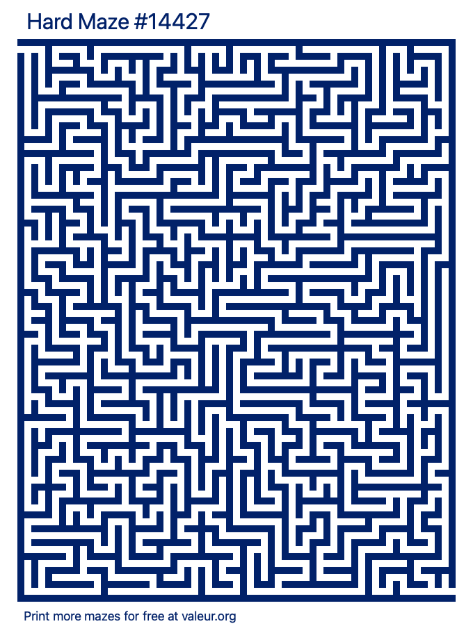 Free Printable Hard Maze number 14427