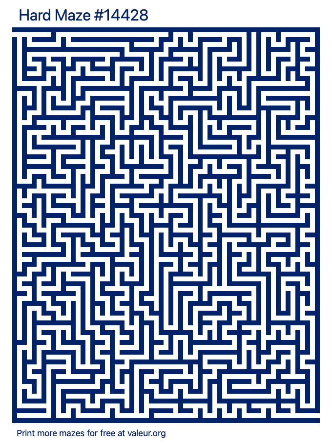 Free Printable Hard Maze number 14428