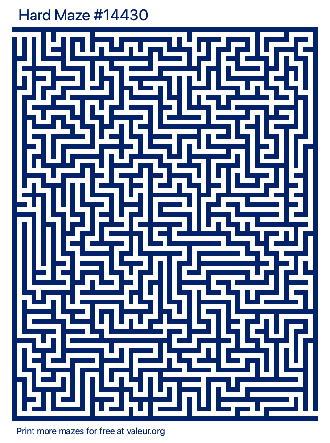 Free Printable Hard Maze number 14430