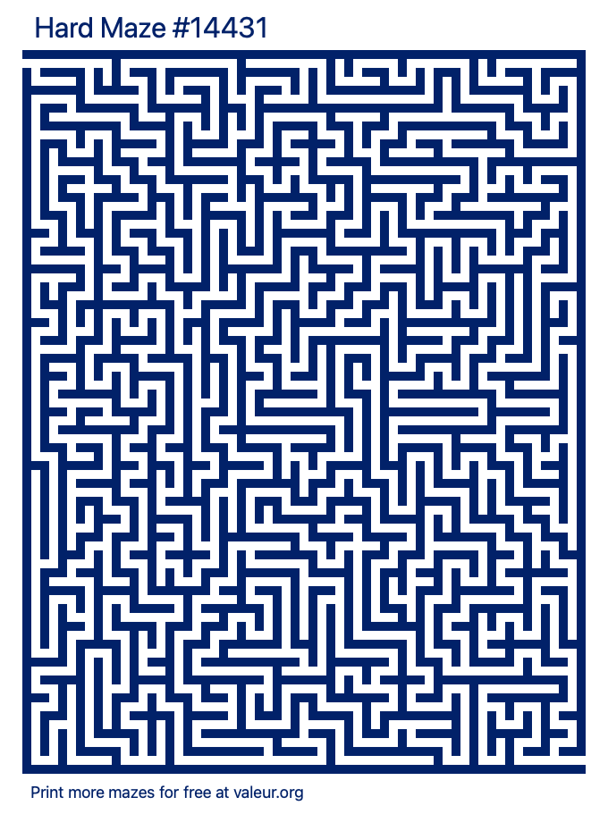Free Printable Hard Maze number 14431