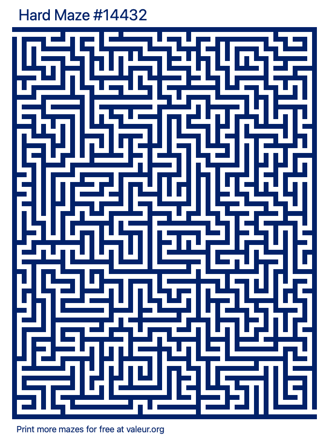 Free Printable Hard Maze number 14432
