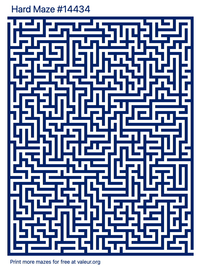 Free Printable Hard Maze number 14434