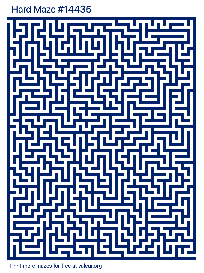 Free Printable Hard Maze number 14435