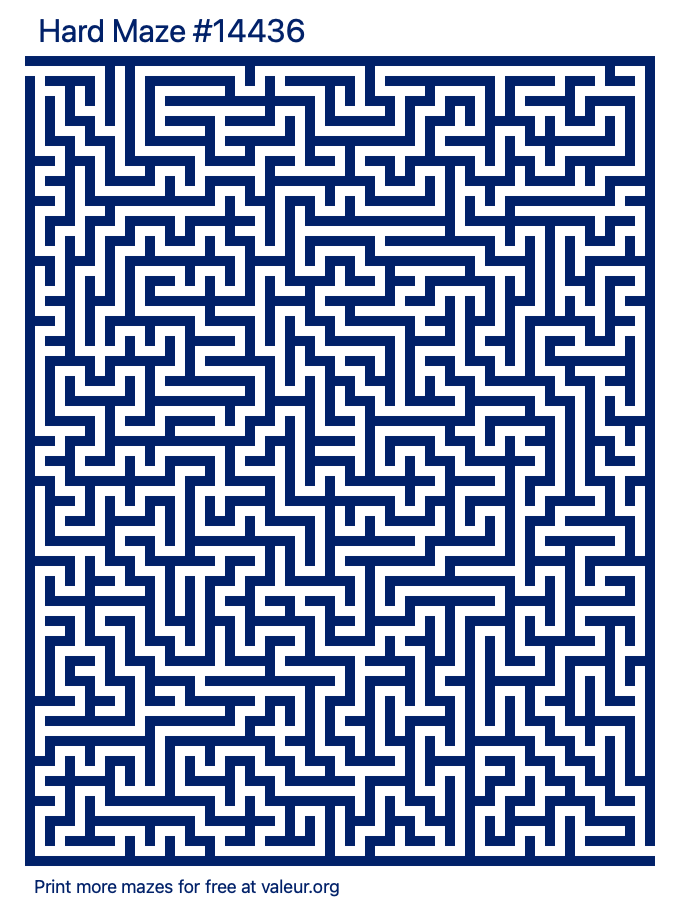 Free Printable Hard Maze number 14436