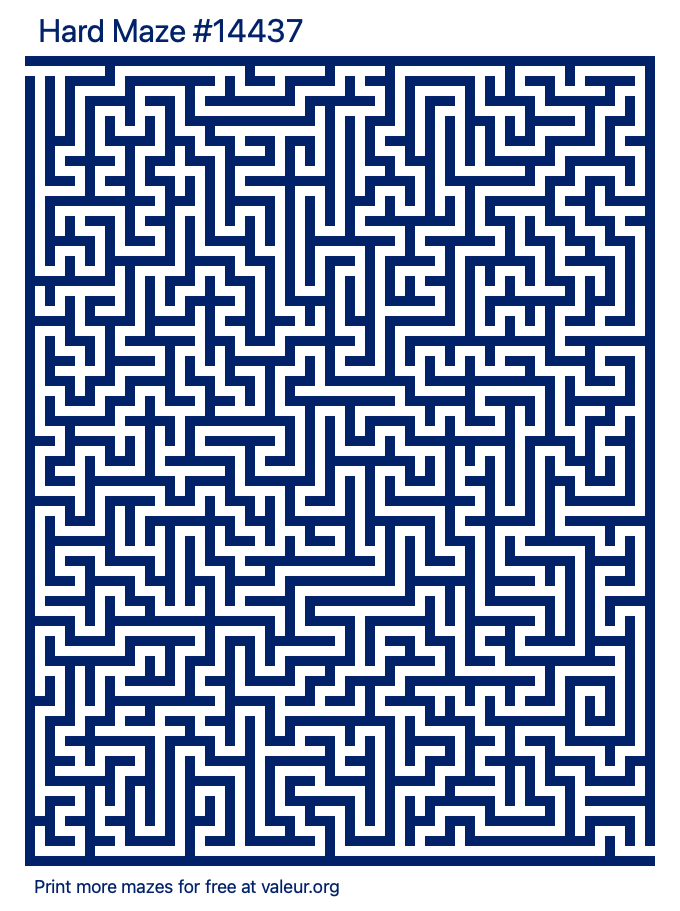 Free Printable Hard Maze number 14437