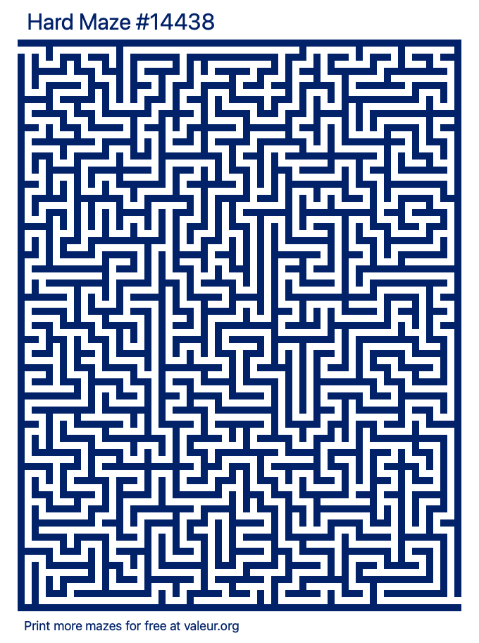 Free Printable Hard Maze number 14438