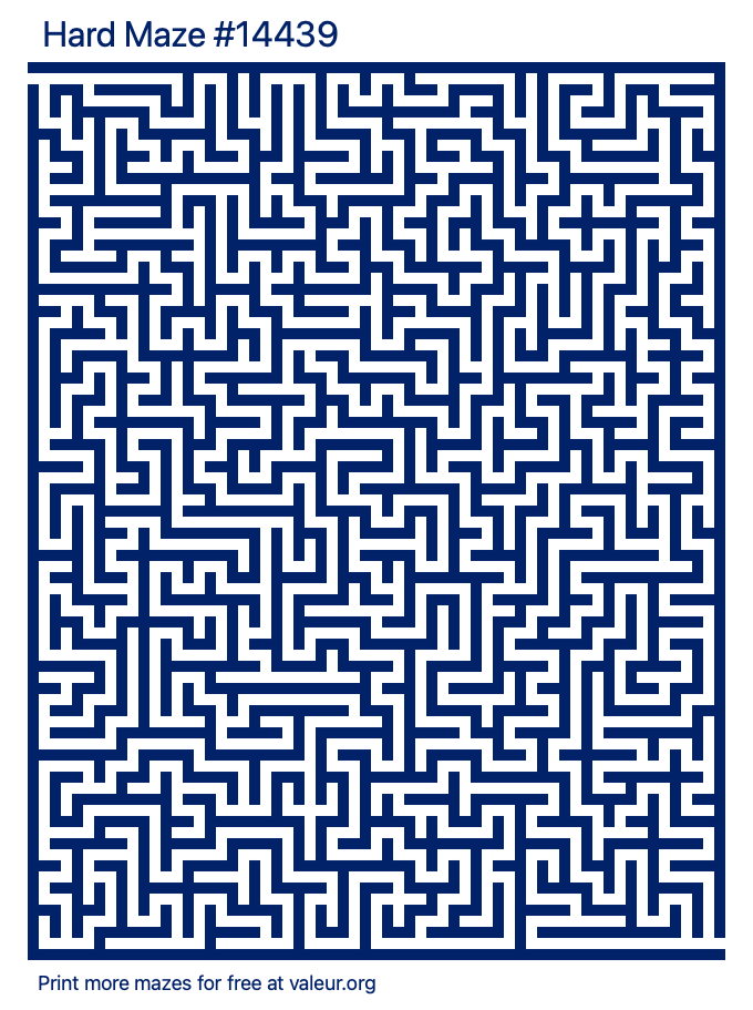 Free Printable Hard Maze number 14439