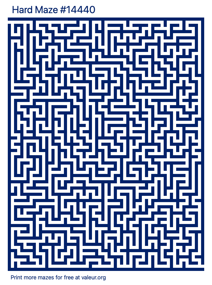 Free Printable Hard Maze number 14440