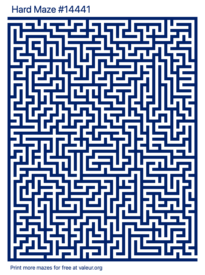 Free Printable Hard Maze number 14441