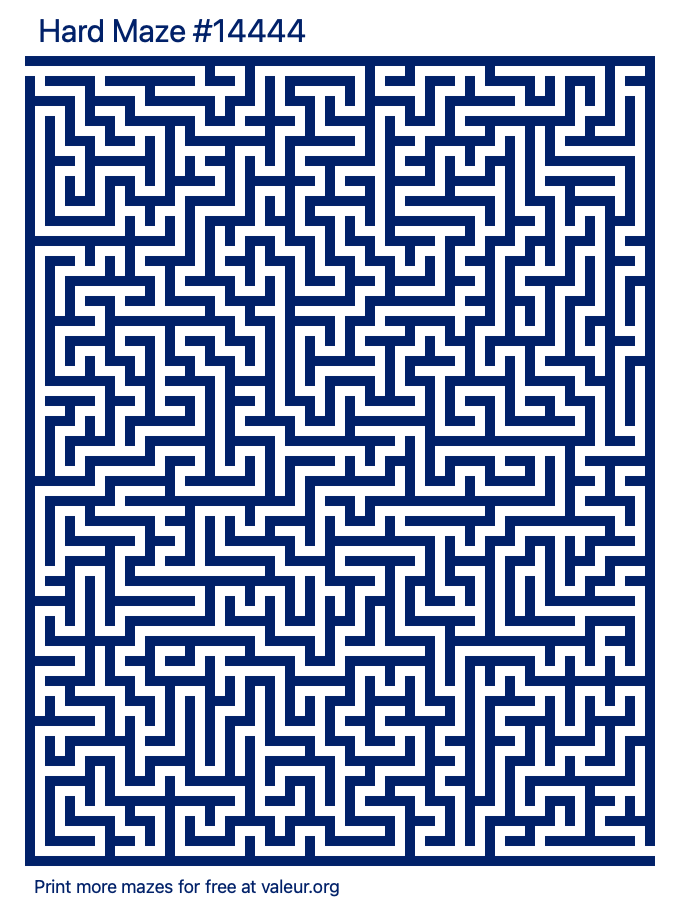 Free Printable Hard Maze number 14444