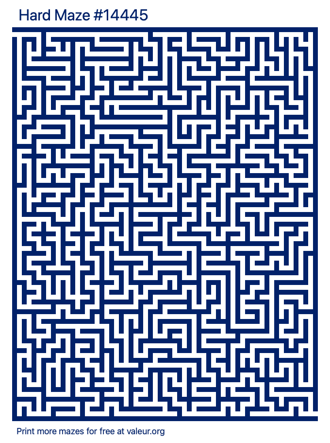 Free Printable Hard Maze number 14445