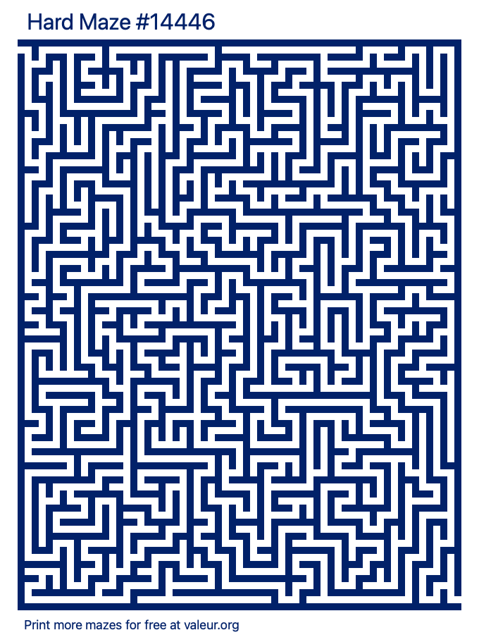 Free Printable Hard Maze number 14446