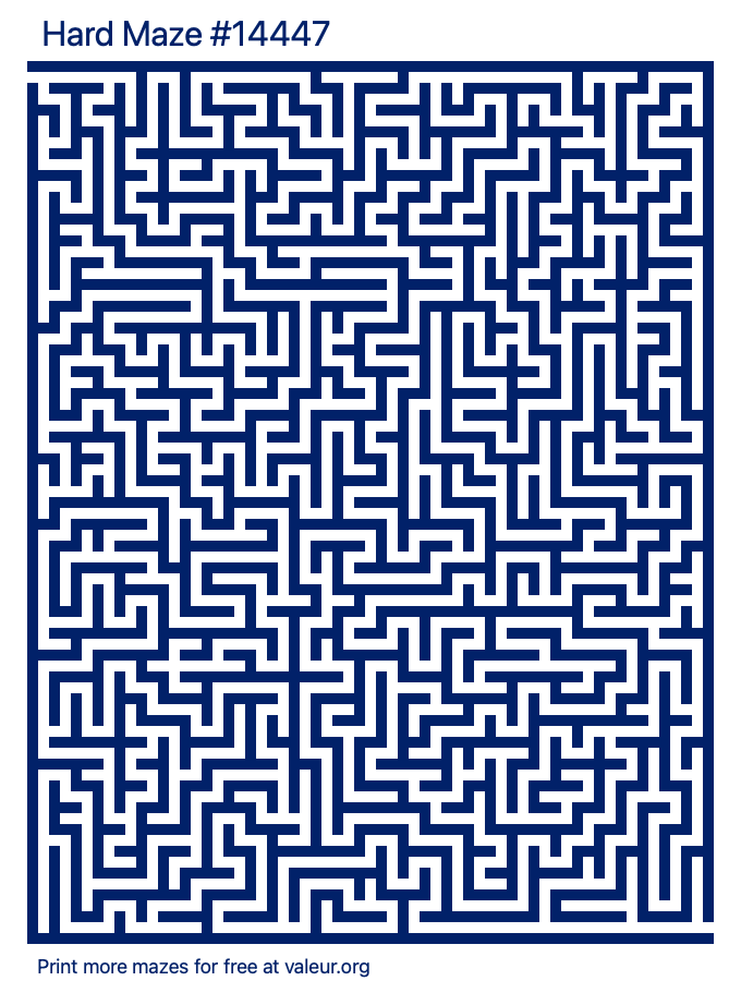 Free Printable Hard Maze number 14447