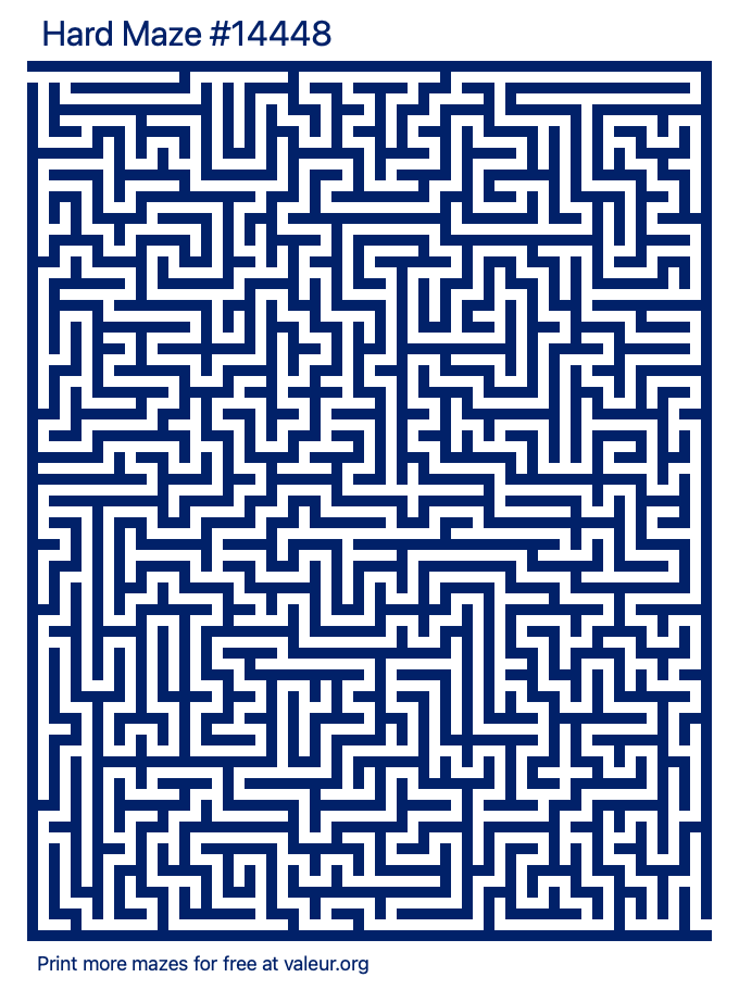 Free Printable Hard Maze number 14448