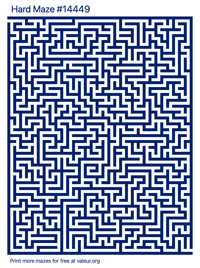 Free Printable Hard Maze number 14449