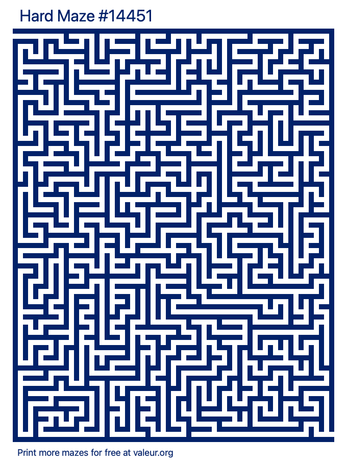 Free Printable Hard Maze number 14451